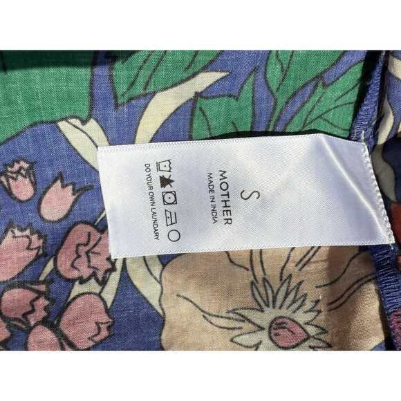 MOTHER The Slow Ride Fresh Blooms Pop Over Women’s Blouse -Small - Picture 8 of 9